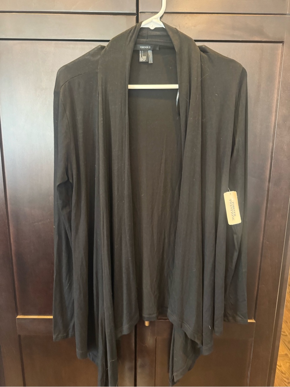 Forever 21 Black Open-Front Cardigan